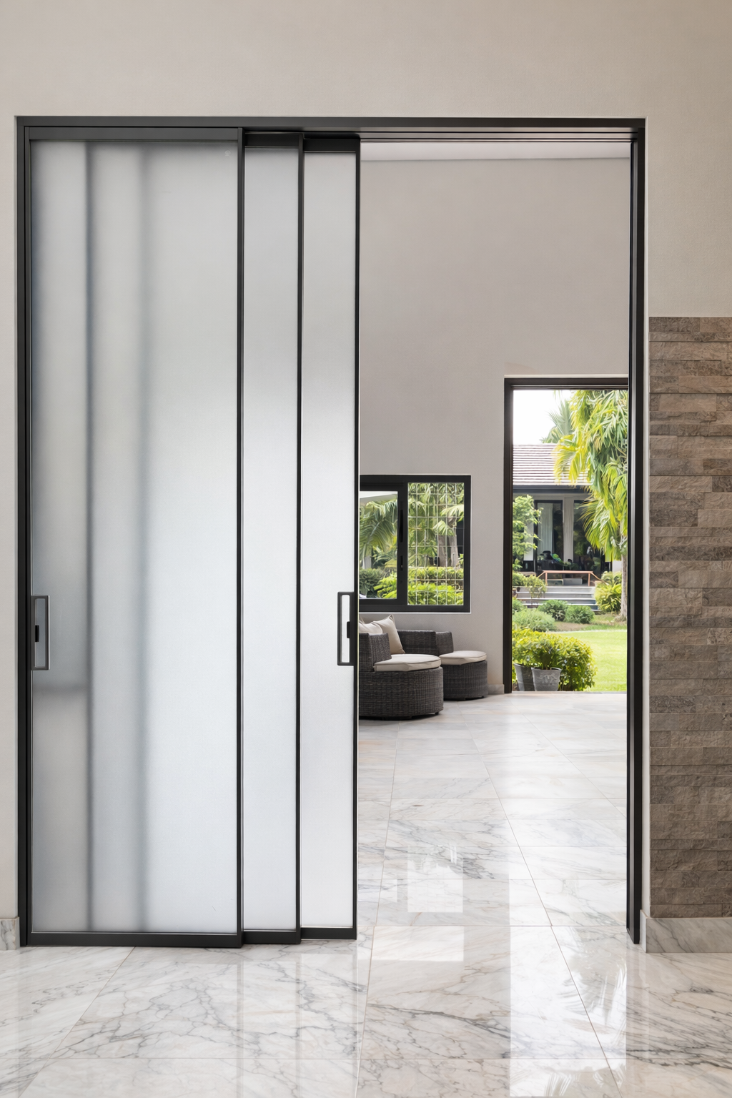 HANGING SLIDING DOOR 3 TRACKS