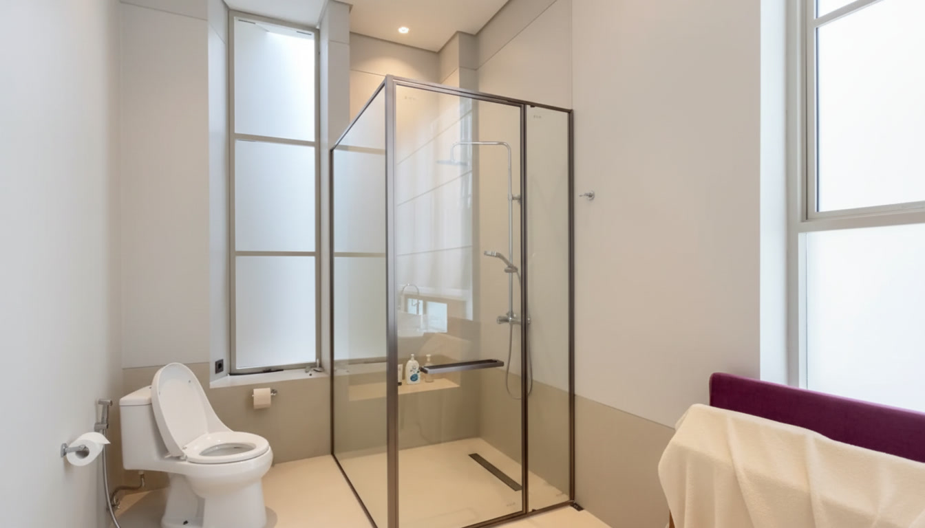 Shower glass aluminium SONNE